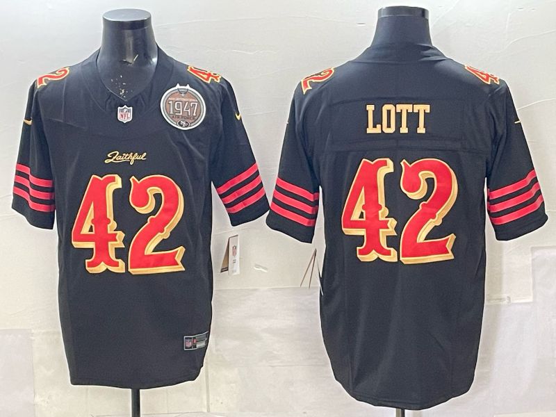 Men 2025 San Francisco 49ers #42 Lott black 5th generation Nike Limited NFL Jersey style 0015->chicago cubs->MLB Jersey